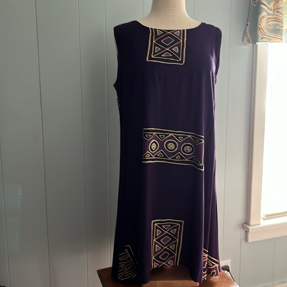 Lovely Batik purple dress M/L nice quality